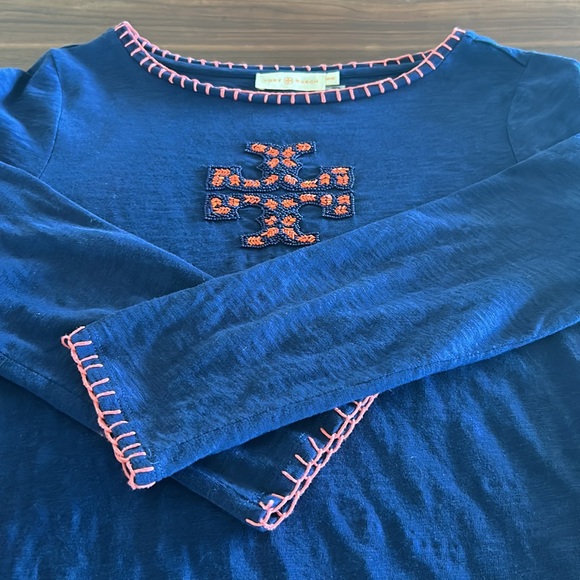 Wore ONCE! Tory Burch Long sleeve light cotton shirt - Picture 2 of 3